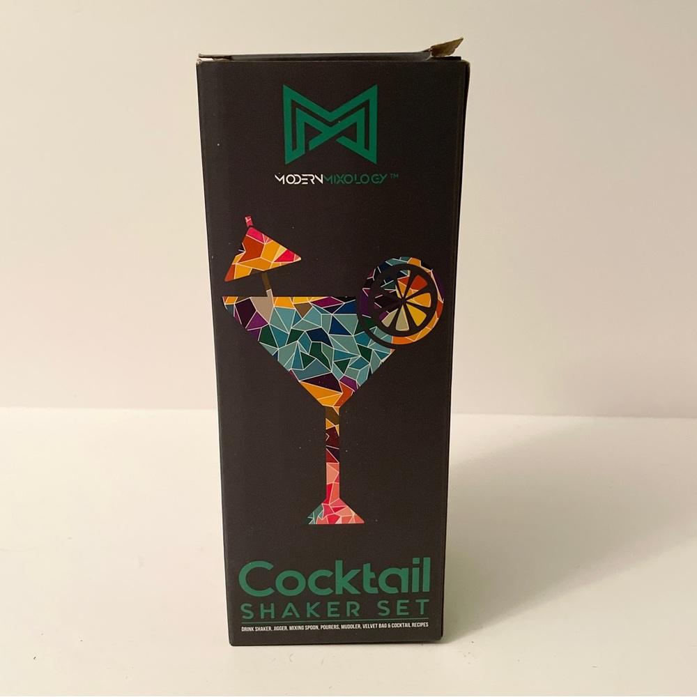 Modern Mixology 8-Piece Cocktail Shaker Set Bartender Kit - Silver